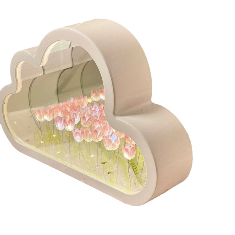 Lampe LED Florale Compacte | Effet Miroir Infini et Énergétiquement Efficace