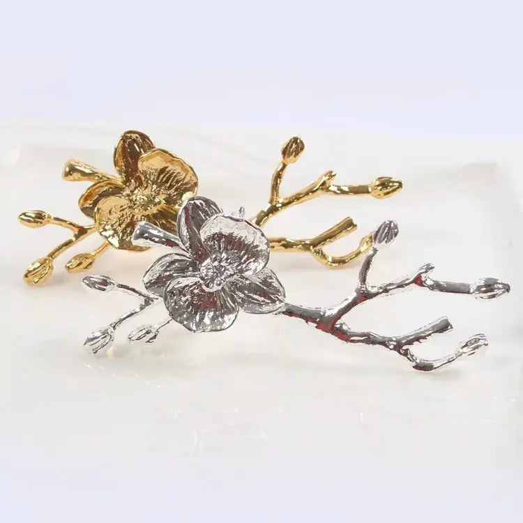 Bagues à Serviette Élégantes | Décoration de Table avec Fleurs et Oiseaux