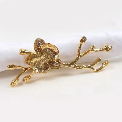Bagues à Serviette Élégantes | Décoration de Table avec Fleurs et Oiseaux