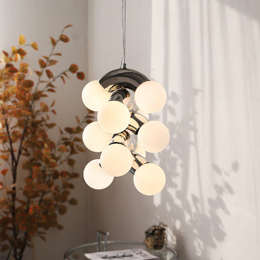 Suspension Bauhaus en Verre Transparent | Élégance Minimaliste et Luminosité Chaleureuse