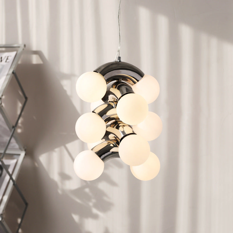 Suspension Bauhaus en Verre Transparent | Élégance Minimaliste et Luminosité Chaleureuse