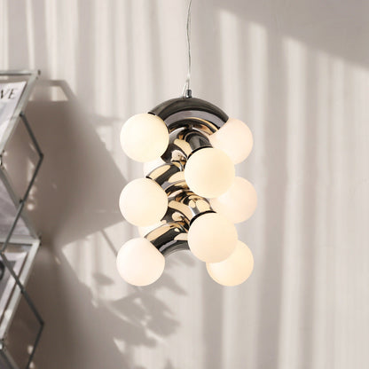 Suspension Bauhaus en Verre Transparent | Élégance Minimaliste et Luminosité Chaleureuse
