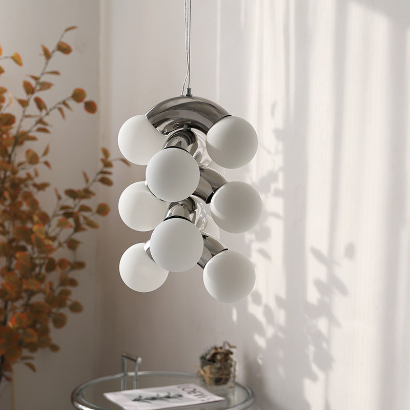 Suspension Bauhaus en Verre Transparent | Élégance Minimaliste et Luminosité Chaleureuse