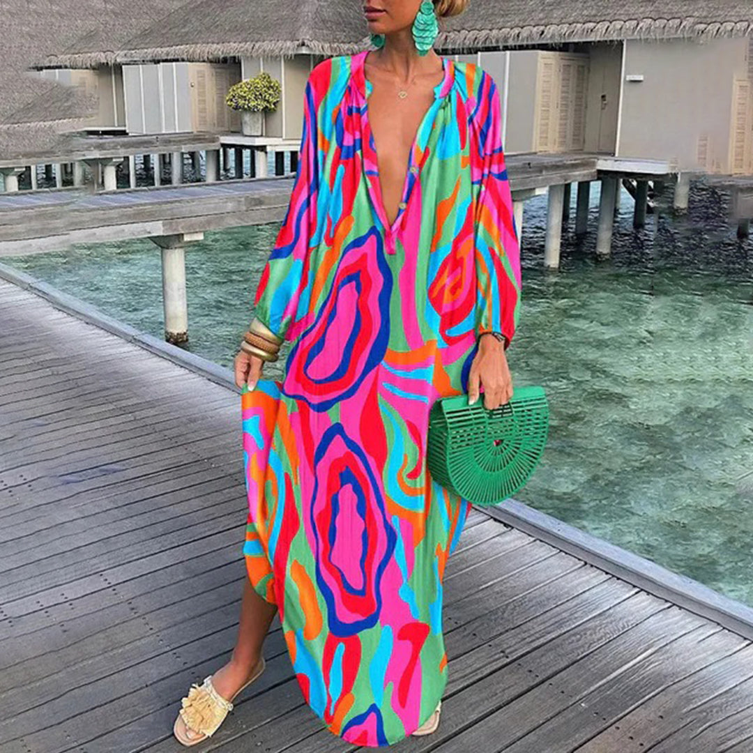 Robe d'Été Boho pour Femmes | Confort et Style avec Polyester Doux