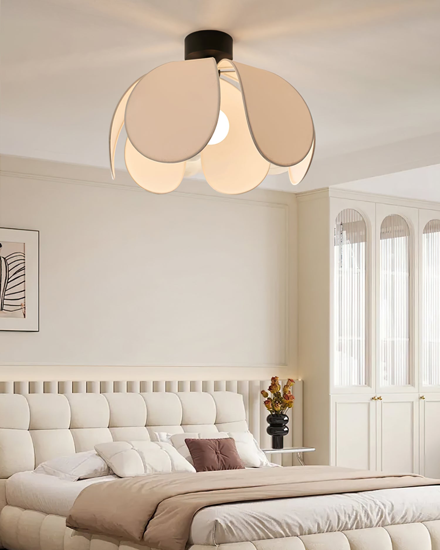 Plafonnier en Tissu Élégant | Atmosphère Chaleureuse et Accueillante