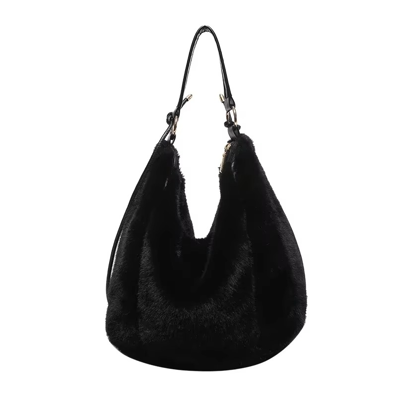 Sac à Bandoulière en Peluche pour Femmes | Accessoire Douillet et Spacieux d'Hiver