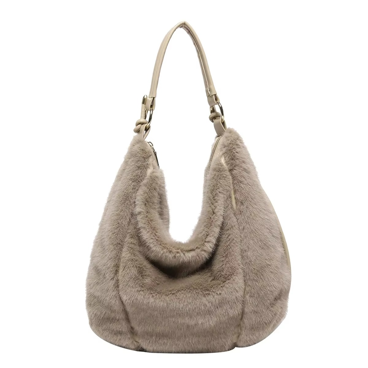 Sac à Bandoulière en Peluche pour Femmes | Accessoire Douillet et Spacieux d'Hiver