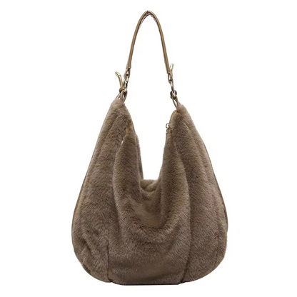 Sac à Bandoulière en Peluche pour Femmes | Accessoire Douillet et Spacieux d'Hiver