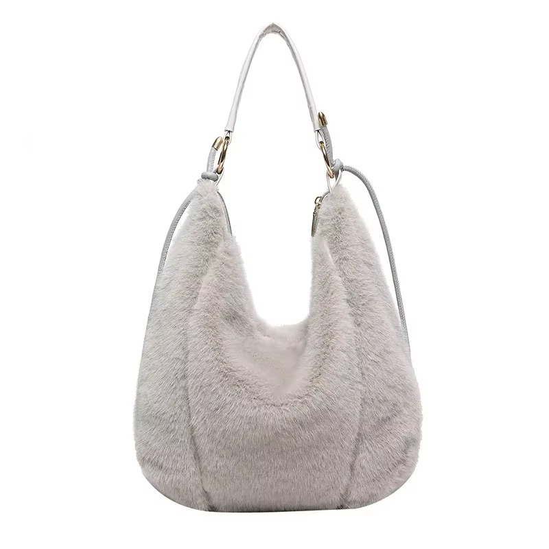 Sac à Bandoulière en Peluche pour Femmes | Accessoire Douillet et Spacieux d'Hiver