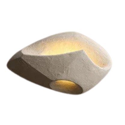 Applique Murale en Béton Wabi-Sabi | Lumière LED Douce pour Ambiance Apaisante