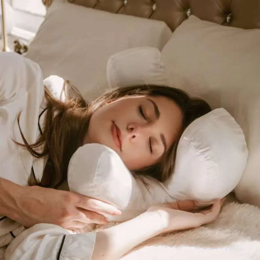 Ensemble d'oreillers de beauté | Oreiller contourné et taie en satin