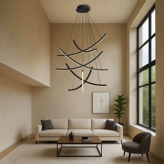 Lustre d'Escalier Scandinave | Design Minimaliste et Éclairant