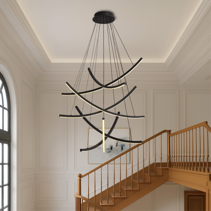 Lustre d'Escalier Scandinave | Design Minimaliste et Éclairant