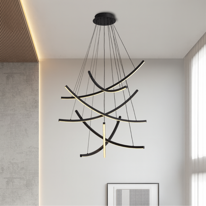 Lustre d'Escalier Scandinave | Design Minimaliste et Éclairant