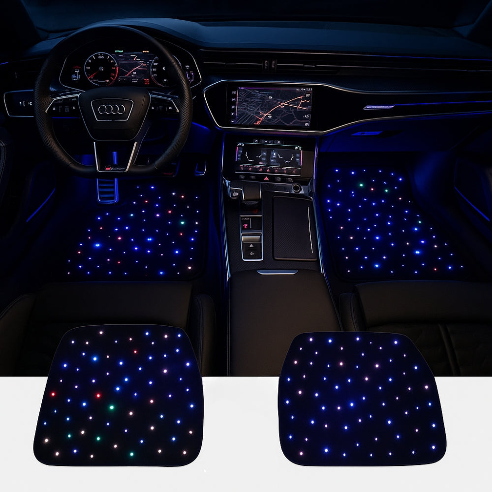 Tapis de sol LED étoilés pour voiture – Ambiance lumineuse haut de gamme
