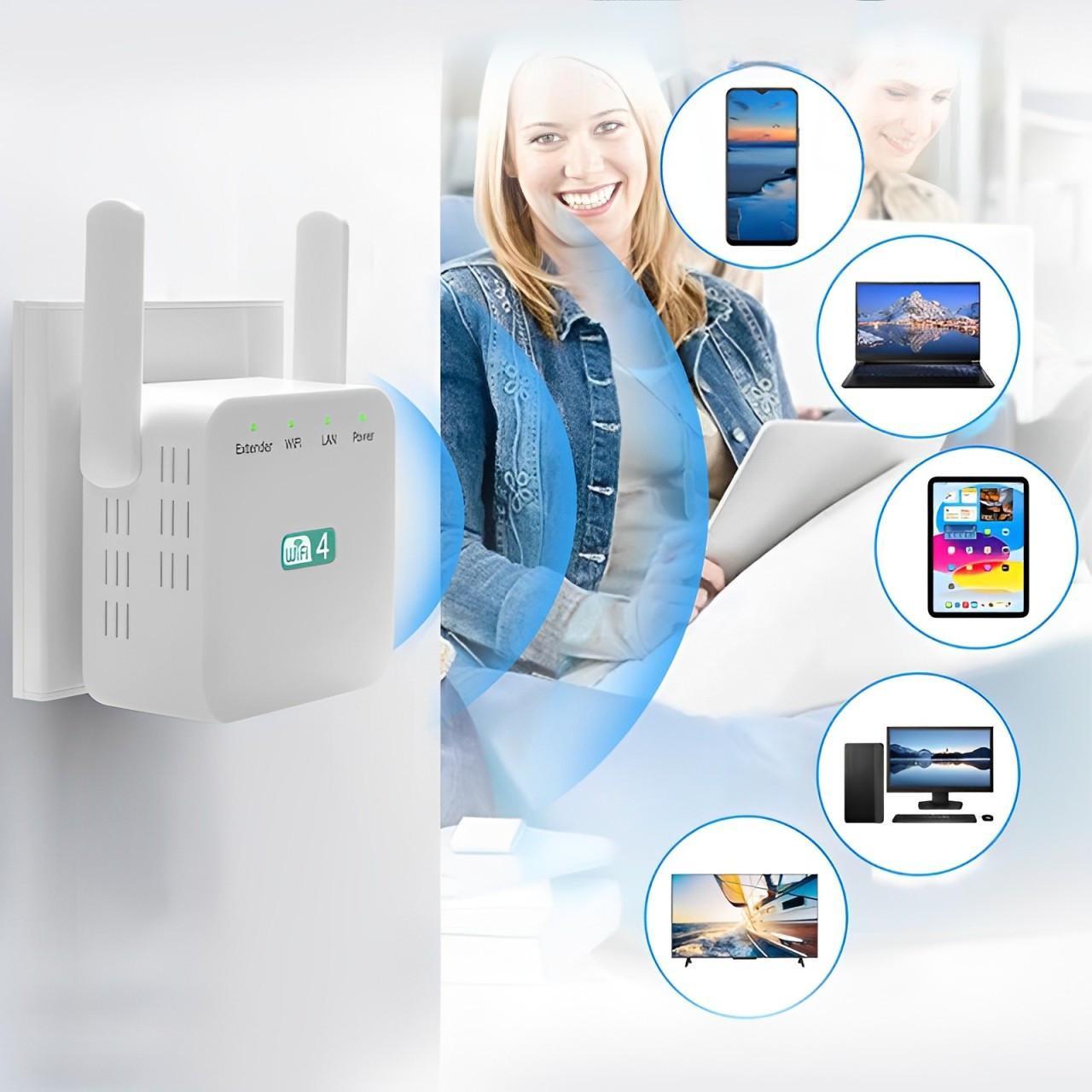 Répéteur WiFi Longue Portée Efficace | Couverture Améliorée et Installation Facile