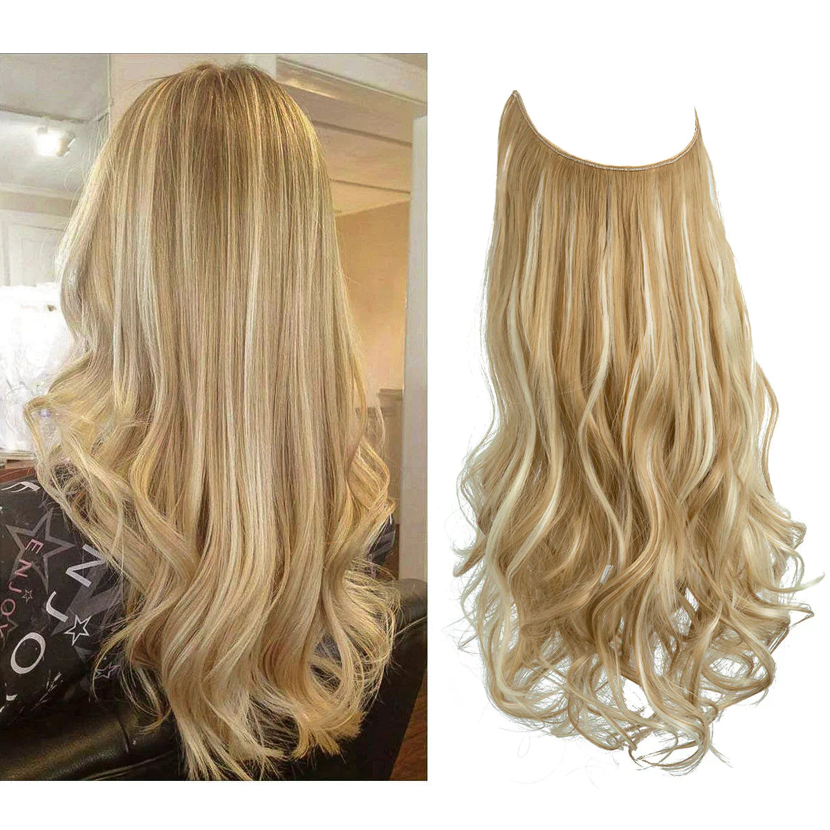 Extensions de Cheveux Réels Premium | Look Glamour et Naturel Instantané