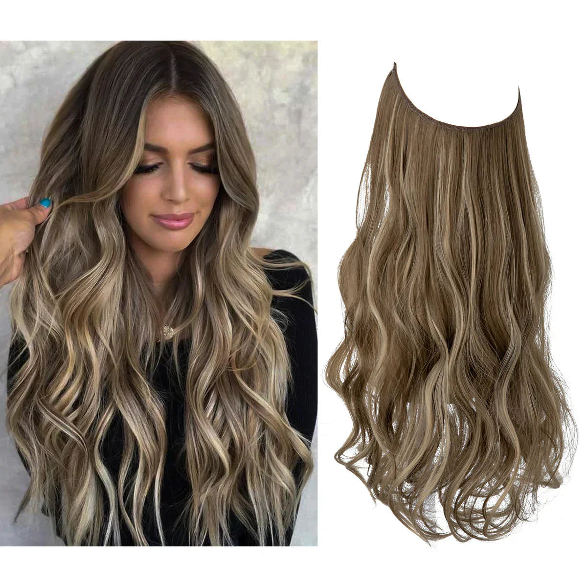 Extensions de Cheveux Réels Premium | Look Glamour et Naturel Instantané