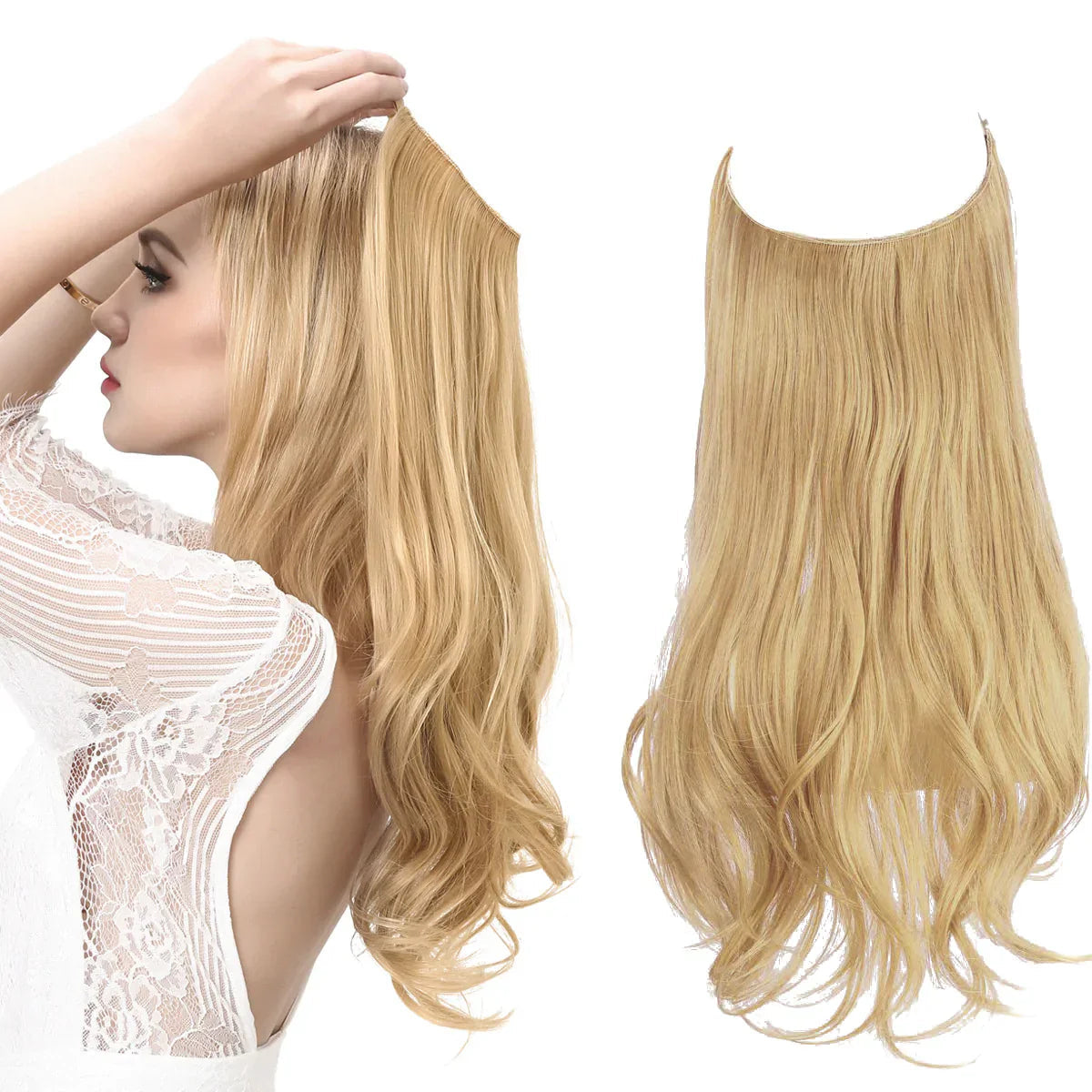 Extensions de Cheveux Réels Premium | Look Glamour et Naturel Instantané