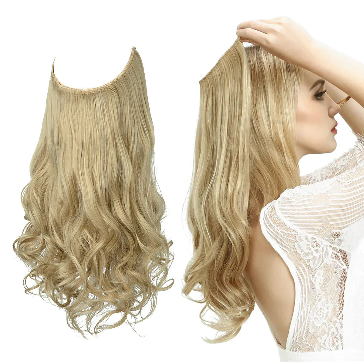 Extensions de Cheveux Réels Premium | Look Glamour et Naturel Instantané