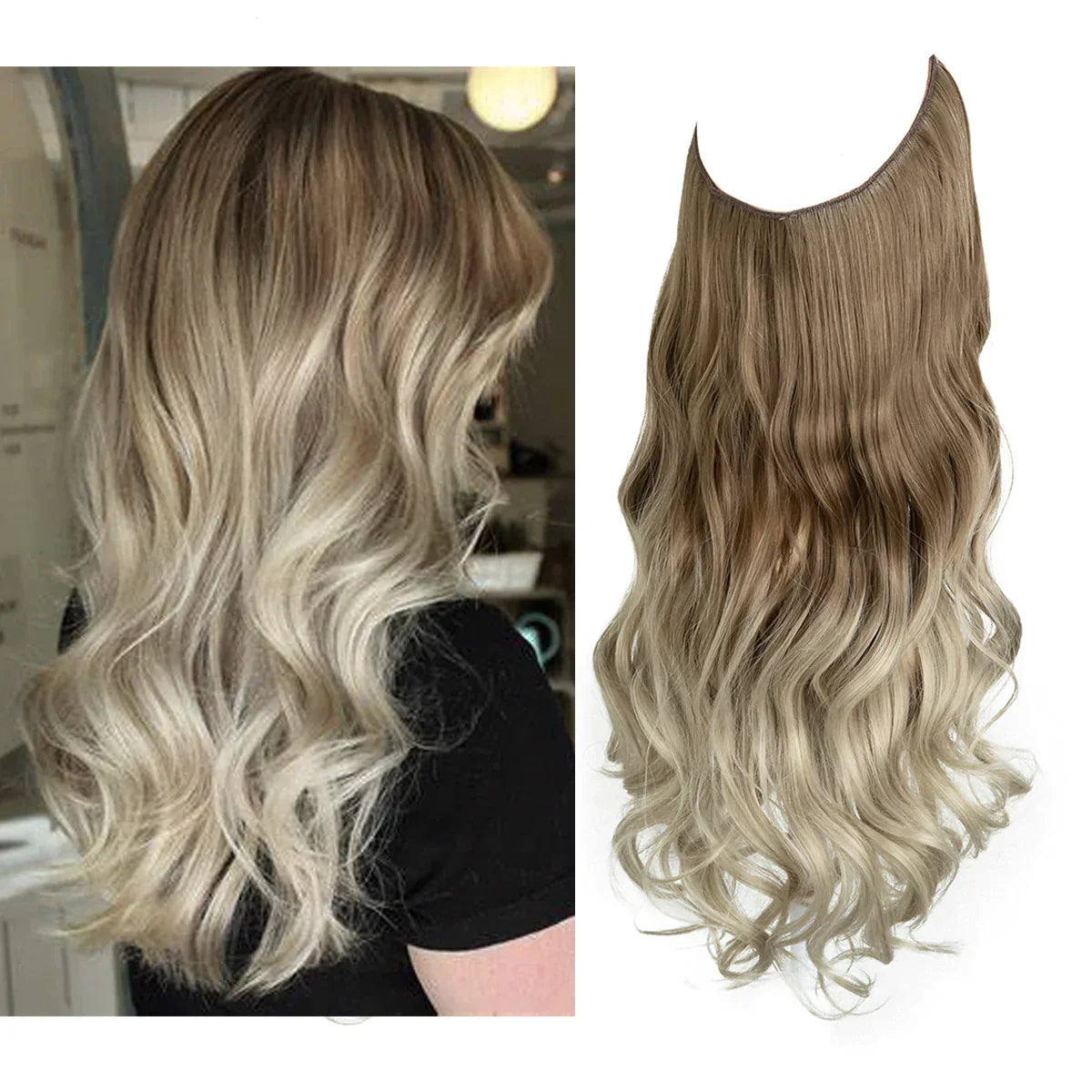 Extensions de Cheveux Réels Premium | Look Glamour et Naturel Instantané