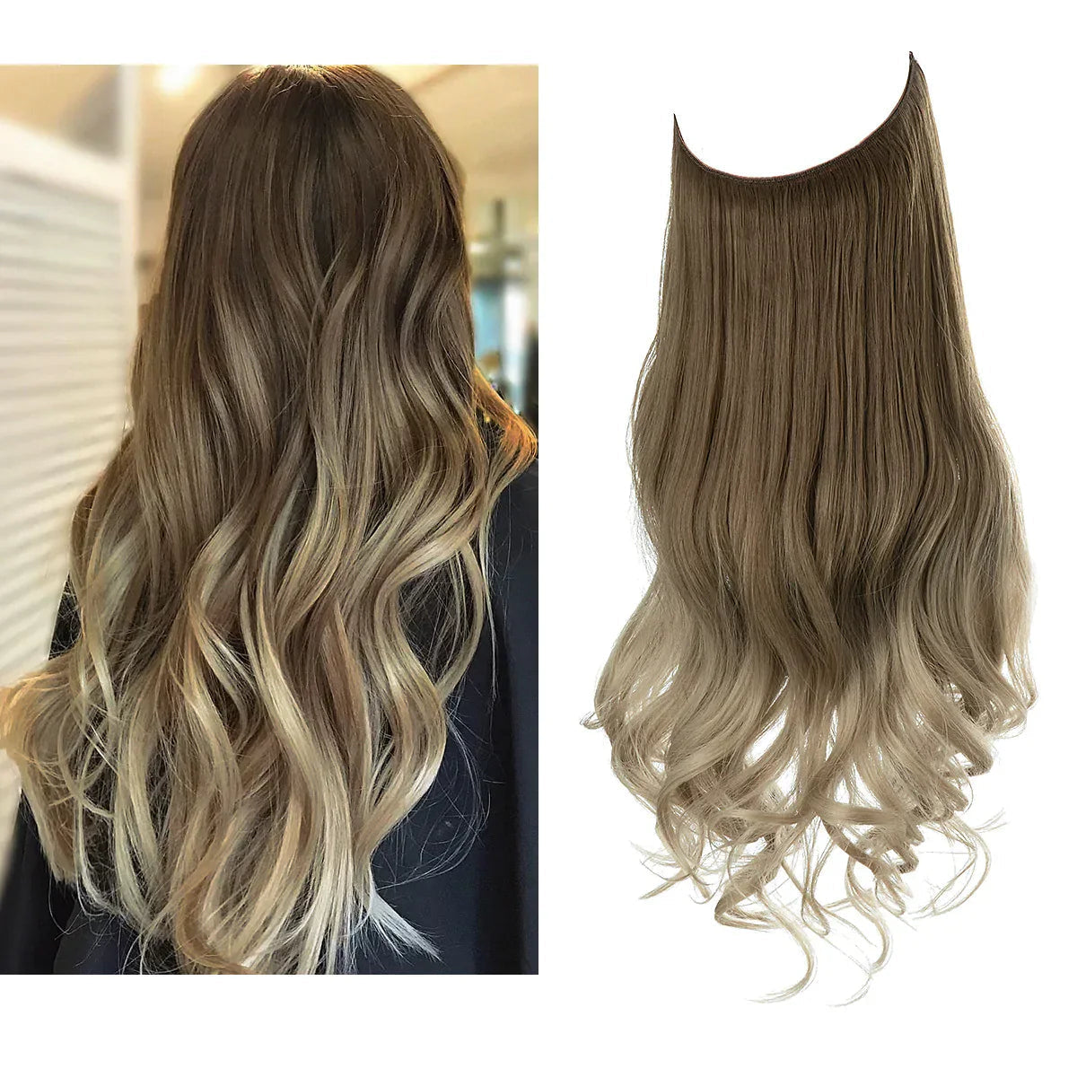 Extensions de Cheveux Réels Premium | Look Glamour et Naturel Instantané