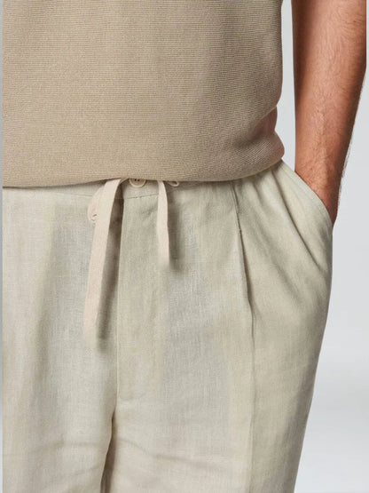 Pantalons en Lin Beige pour Hommes | Confort Léger et Polyvalent