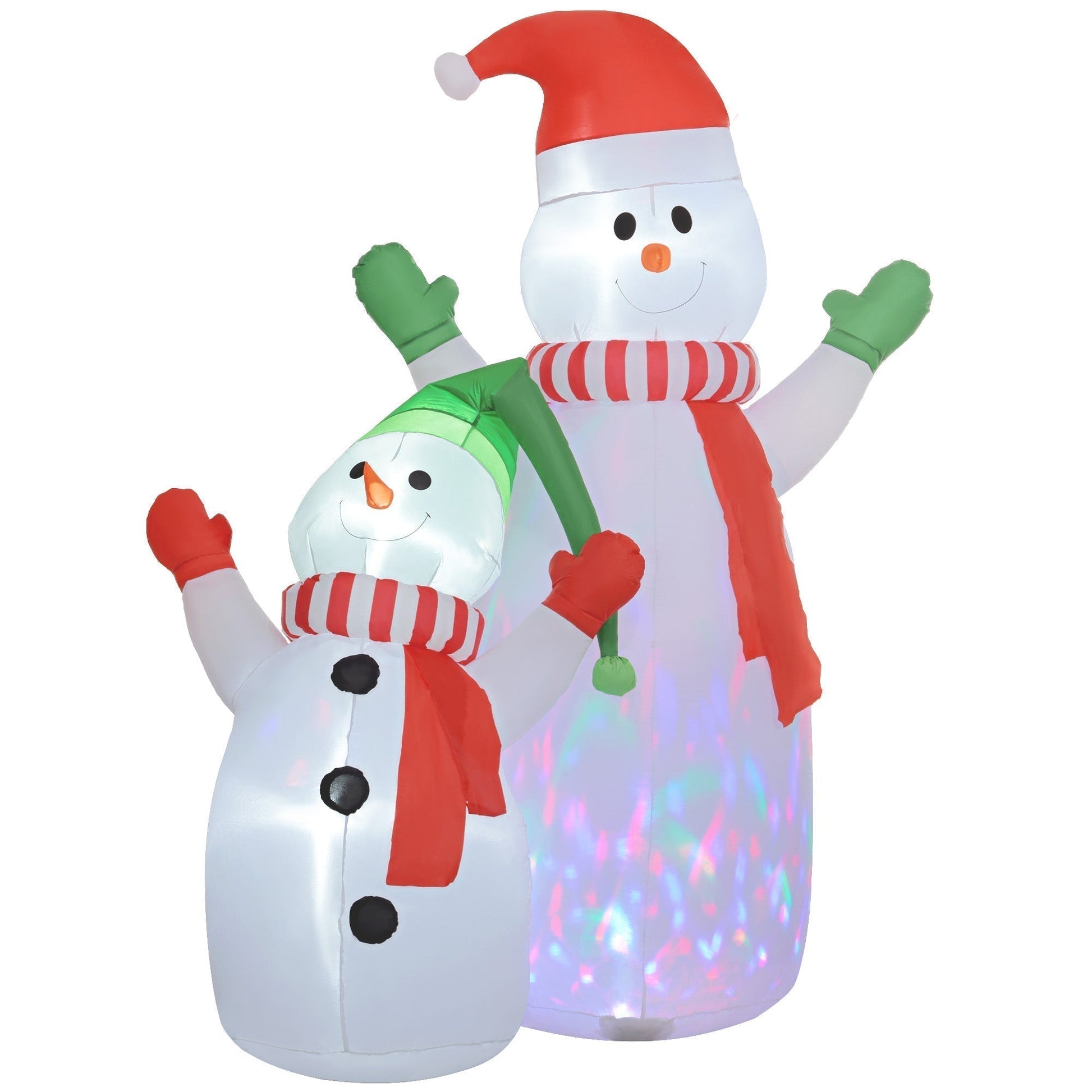 Bonhomme de Neige Gonflable Éclairé | Décoration Festive pour Jardin