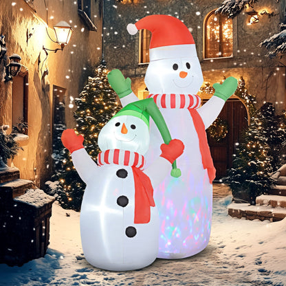 Bonhomme de Neige Gonflable Éclairé | Décoration Festive pour Jardin