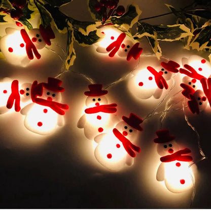 Lumières de Sapin Bonhomme de Neige | Décoration Festive et Ludique
