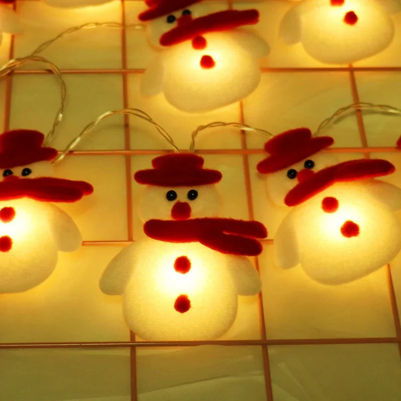 Lumières de Sapin Bonhomme de Neige | Décoration Festive et Ludique