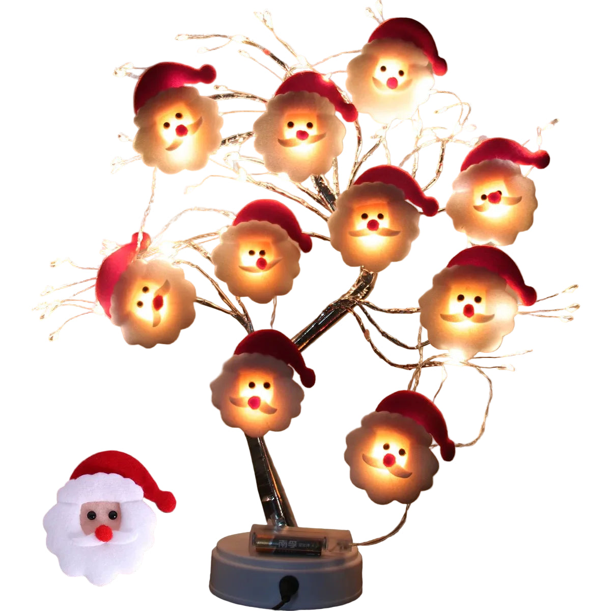 Lumières de Sapin Bonhomme de Neige | Décoration Festive et Ludique