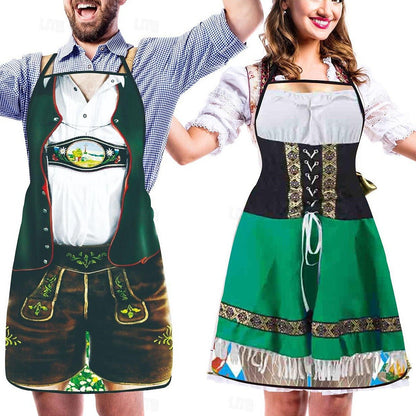 Tabliers Oktoberfest Amusants pour Couples | Look Traditionnel et Humoristique