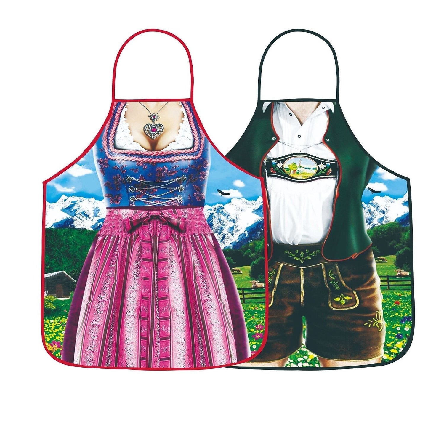 Tabliers Oktoberfest Amusants pour Couples | Look Traditionnel et Humoristique