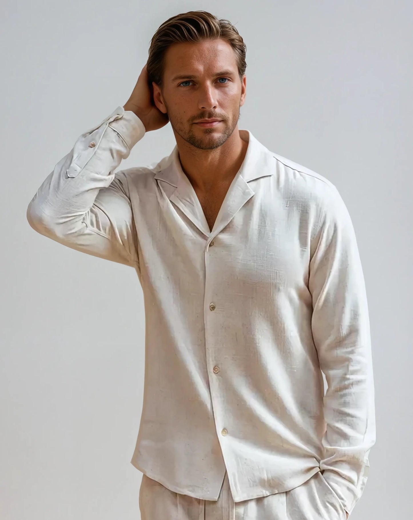 Chemise en Lin Léger pour Homme | Style Classique et Confort Optimal