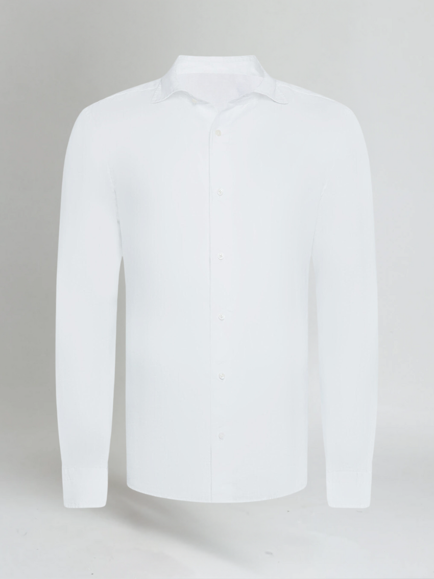 Chemise en Lin Blanc Décontractée | Style Élégant et Confort Respirant