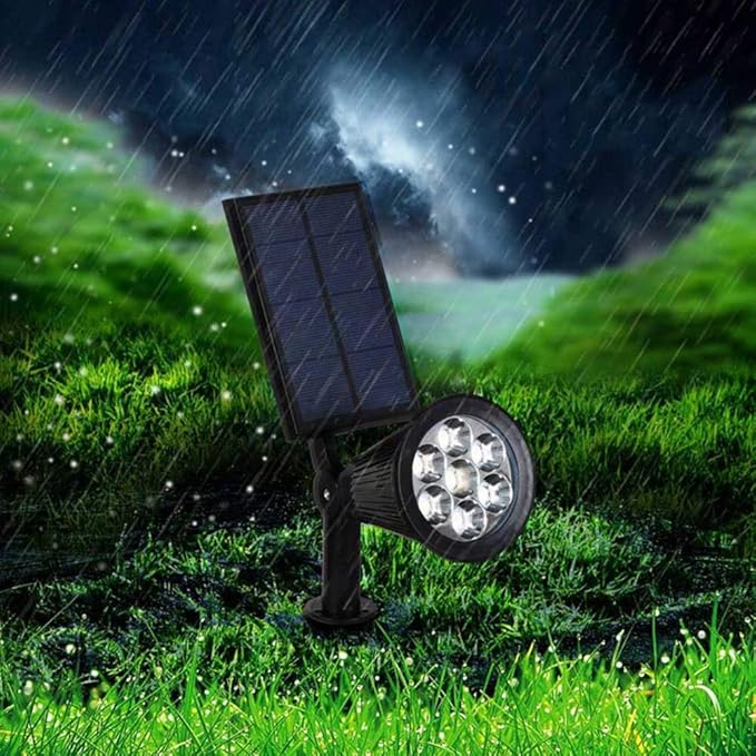 Projecteur Solaire de Jardin | 9 Couleurs LED pour Éclairage Extérieur