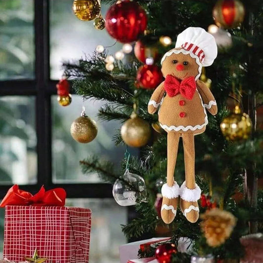 Décoration de Noël en Peluche | Bonhomme en Pain d'Épices Mignon et Festif