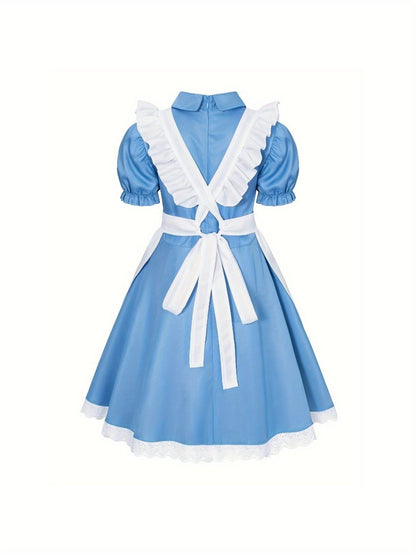 Robe de Costume d'Halloween pour Filles | Ensemble Complet avec Manches Bouffantes