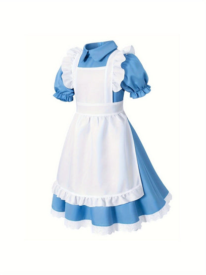 Robe de Costume d'Halloween pour Filles | Ensemble Complet avec Manches Bouffantes