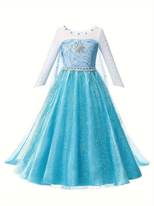 Robe de Princesse Halloween Glitter | Confortable et Éblouissante à Manches Longues