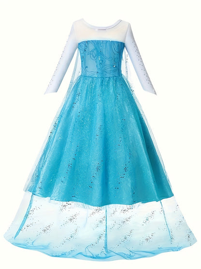 Robe de Princesse Halloween Glitter | Confortable et Éblouissante à Manches Longues