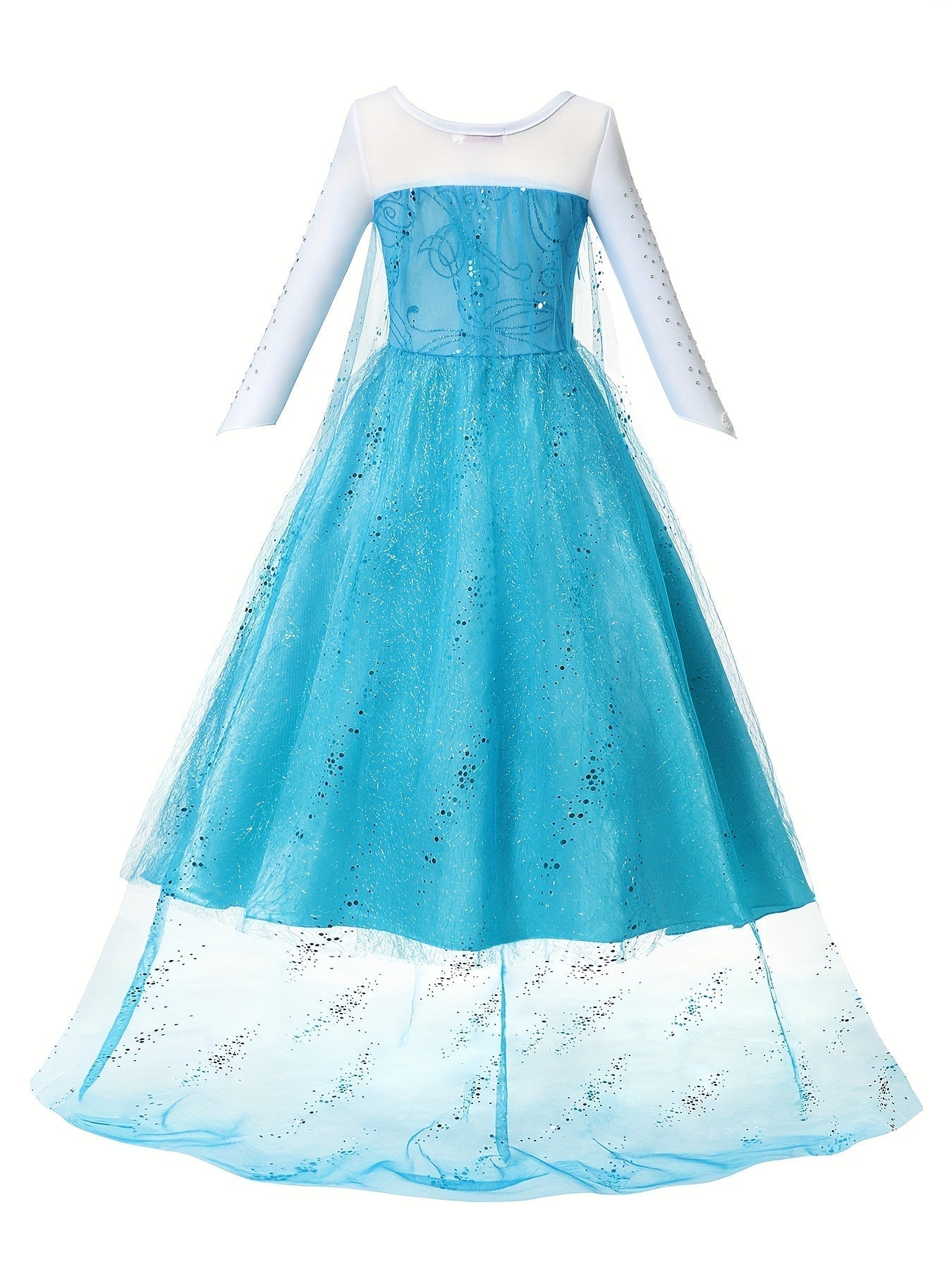 Robe de Princesse Halloween Glitter | Confortable et Éblouissante à Manches Longues