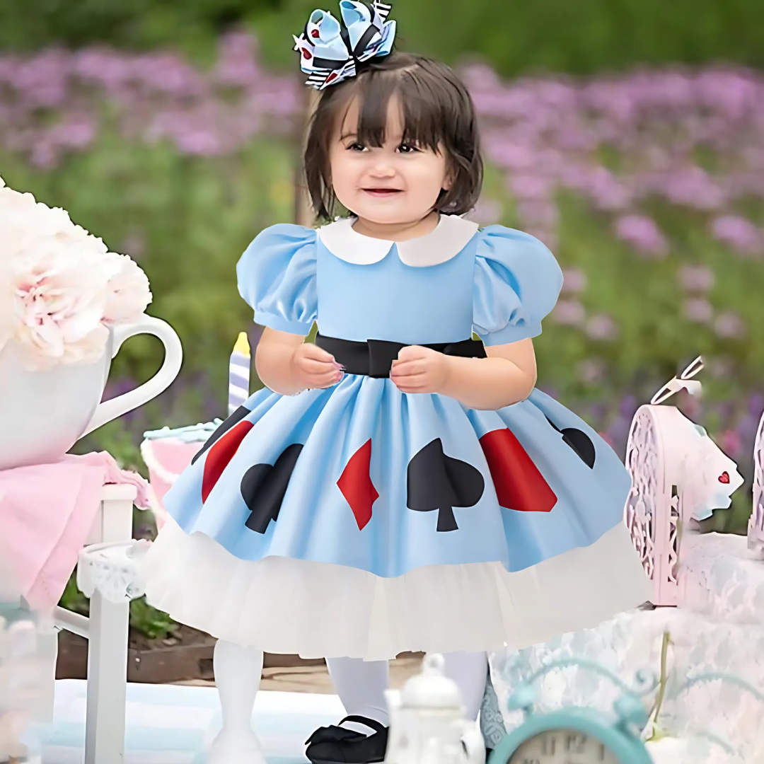 Robe de Costume Halloween Fille | Manches Bouffantes et Jupe Parapluie