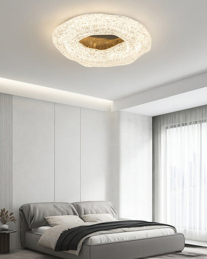 Luminaire de Plafond Sculptural | Éclat Chaleureux et Design Unique