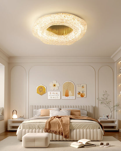 Luminaire de Plafond Sculptural | Éclat Chaleureux et Design Unique