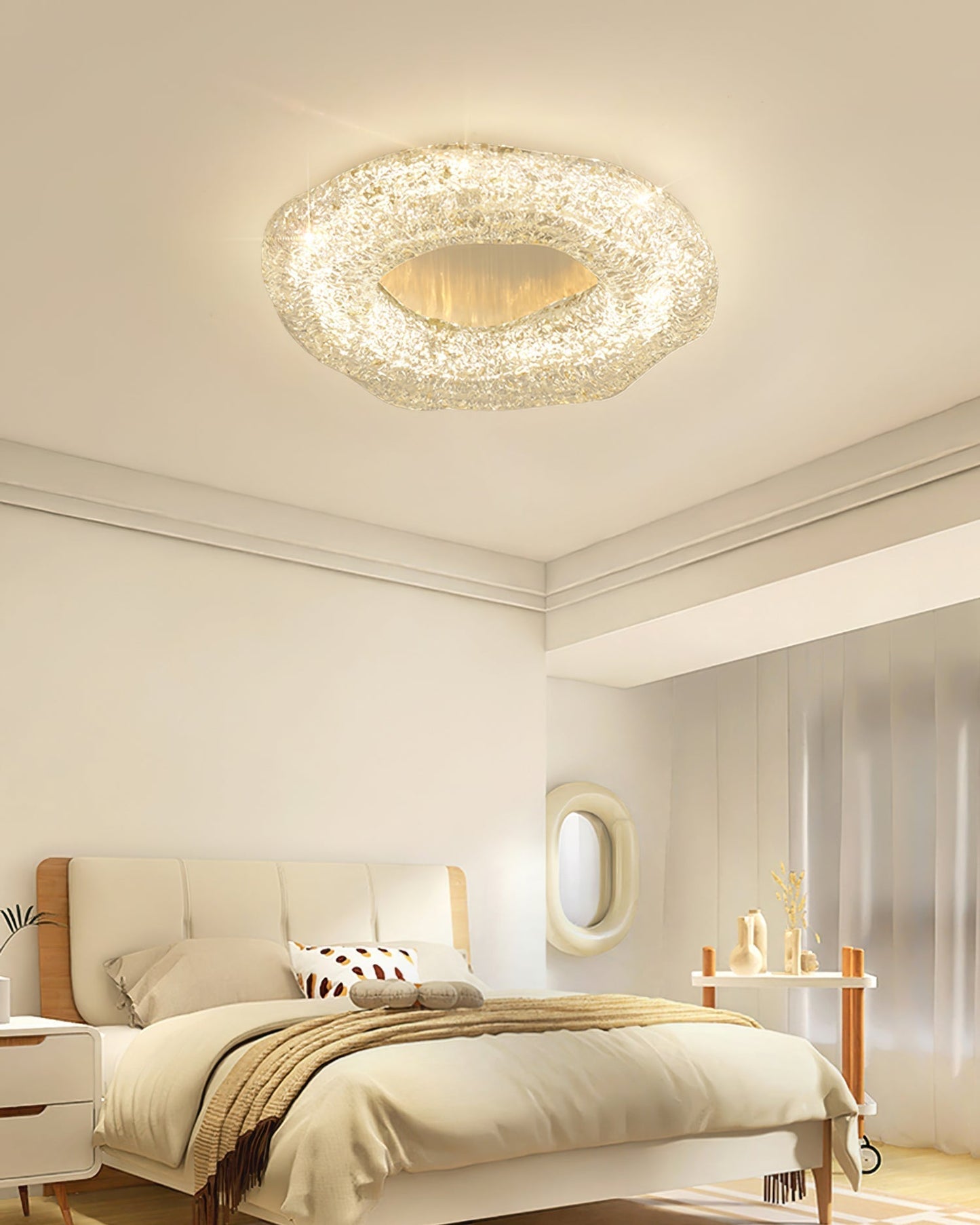 Luminaire de Plafond Sculptural | Éclat Chaleureux et Design Unique