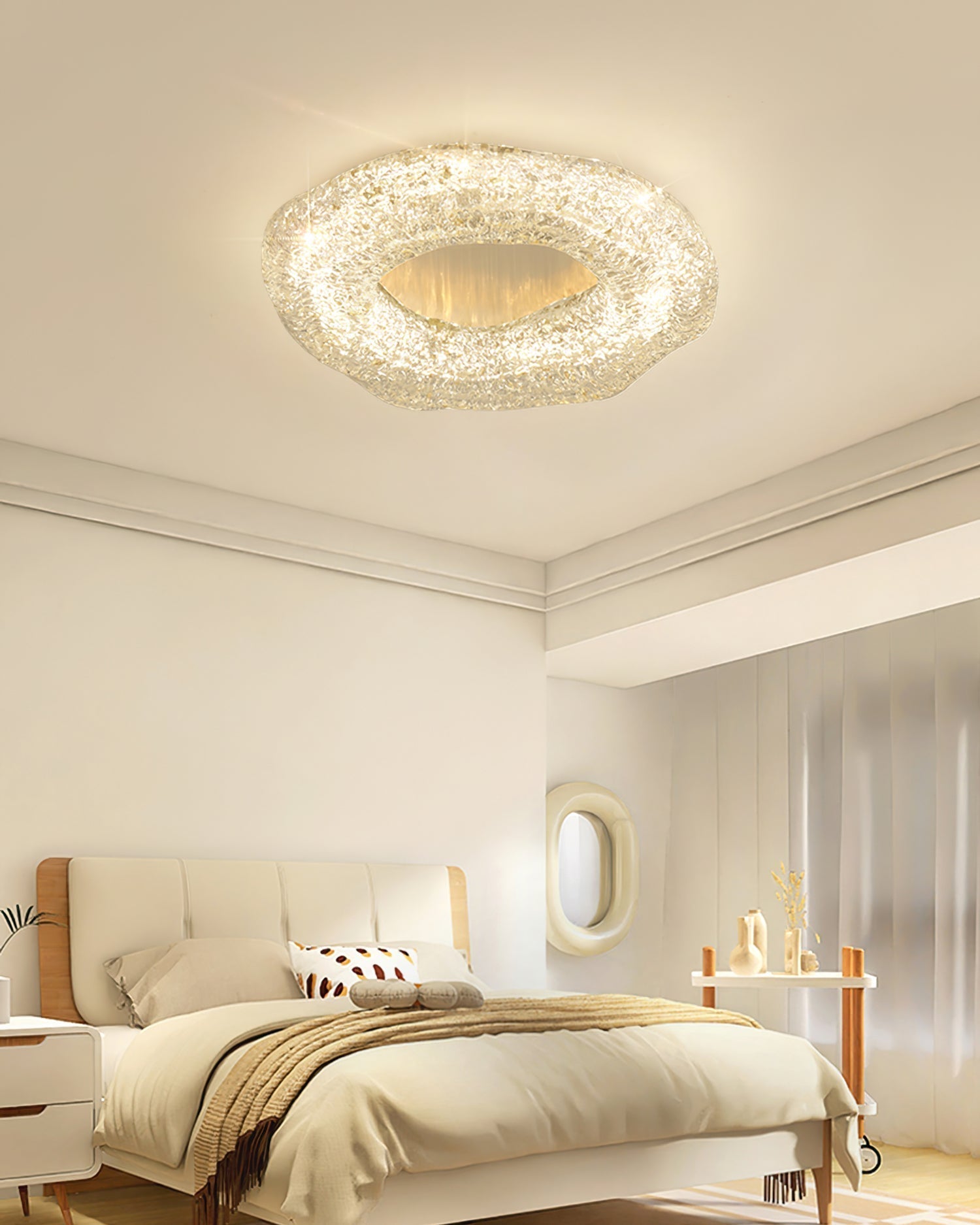 Luminaire de Plafond Sculptural | Éclat Chaleureux et Design Unique