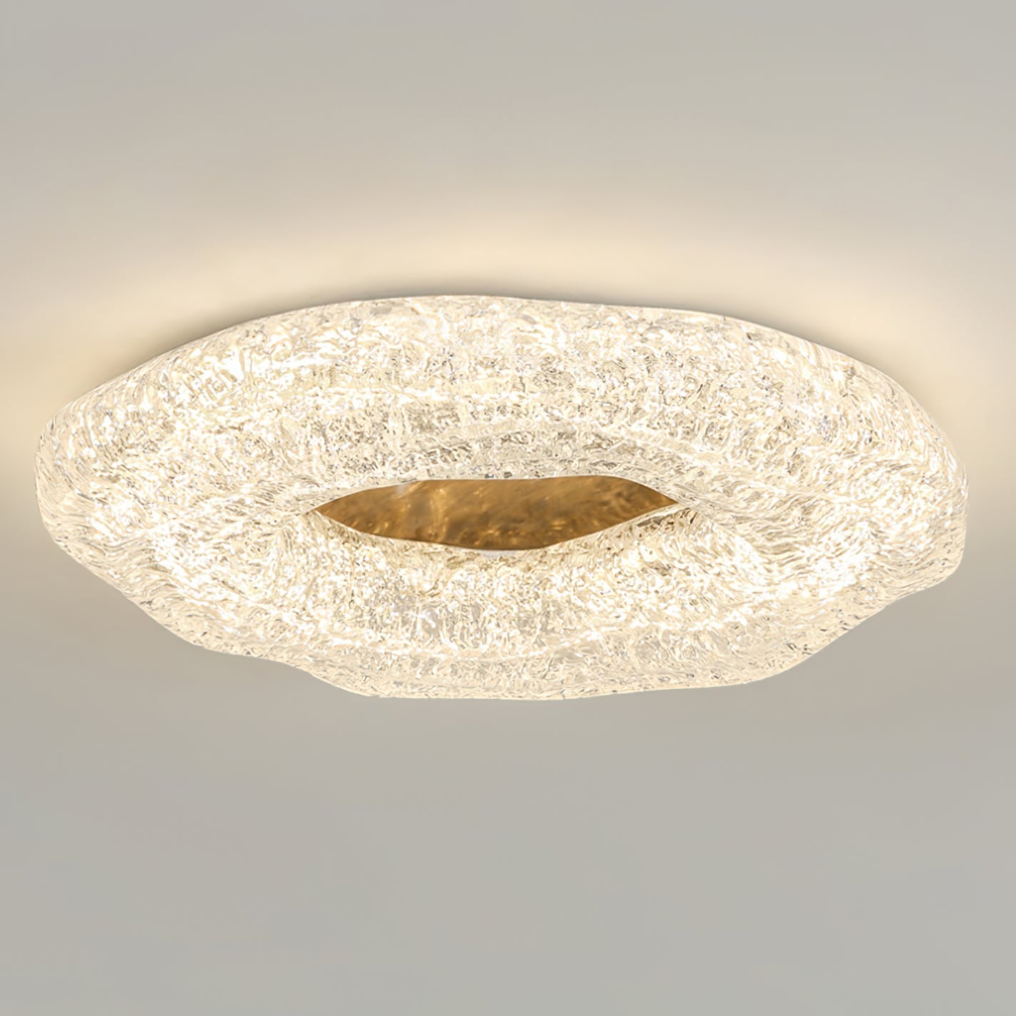 Luminaire de Plafond Sculptural | Éclat Chaleureux et Design Unique