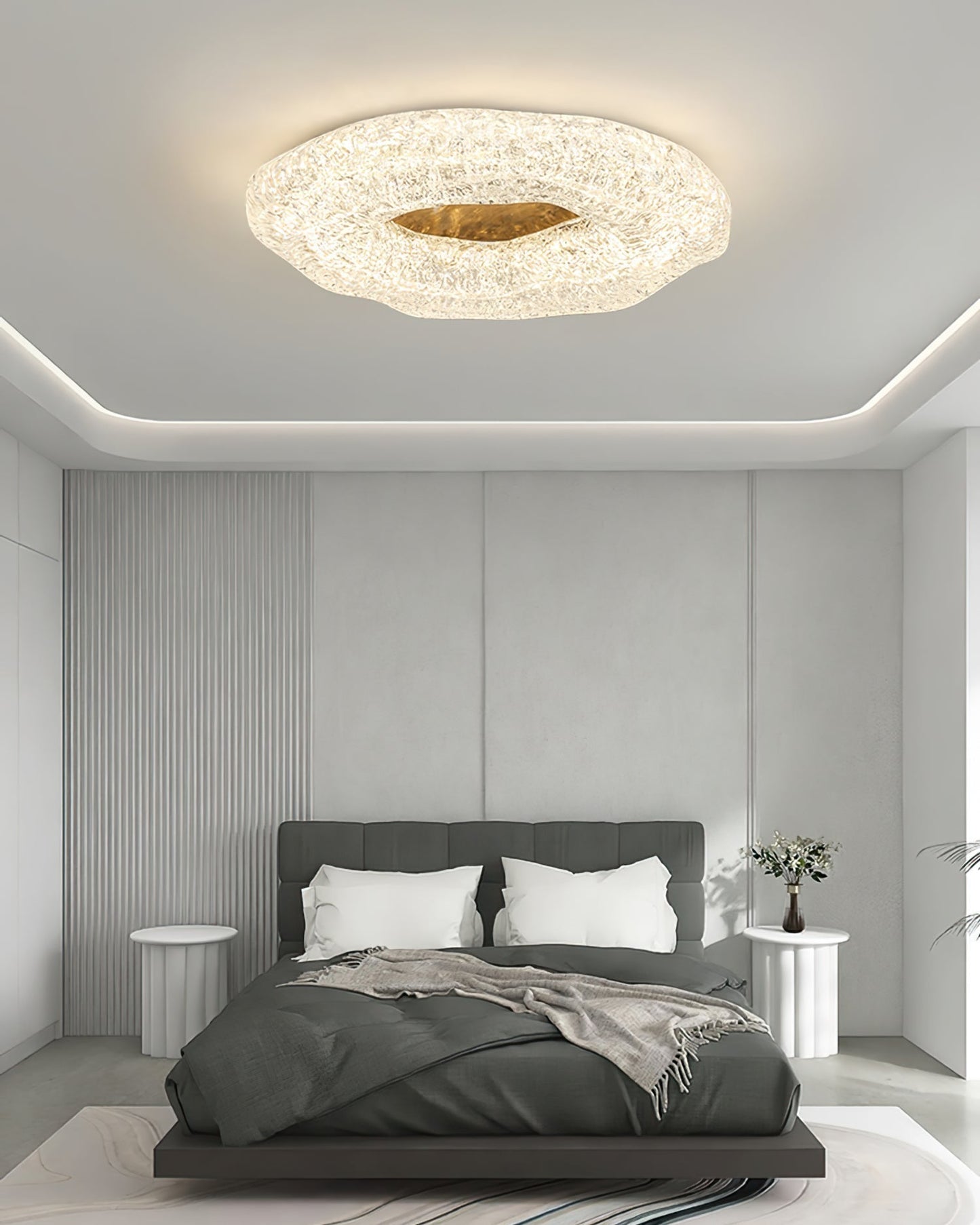 Luminaire de Plafond Sculptural | Éclat Chaleureux et Design Unique